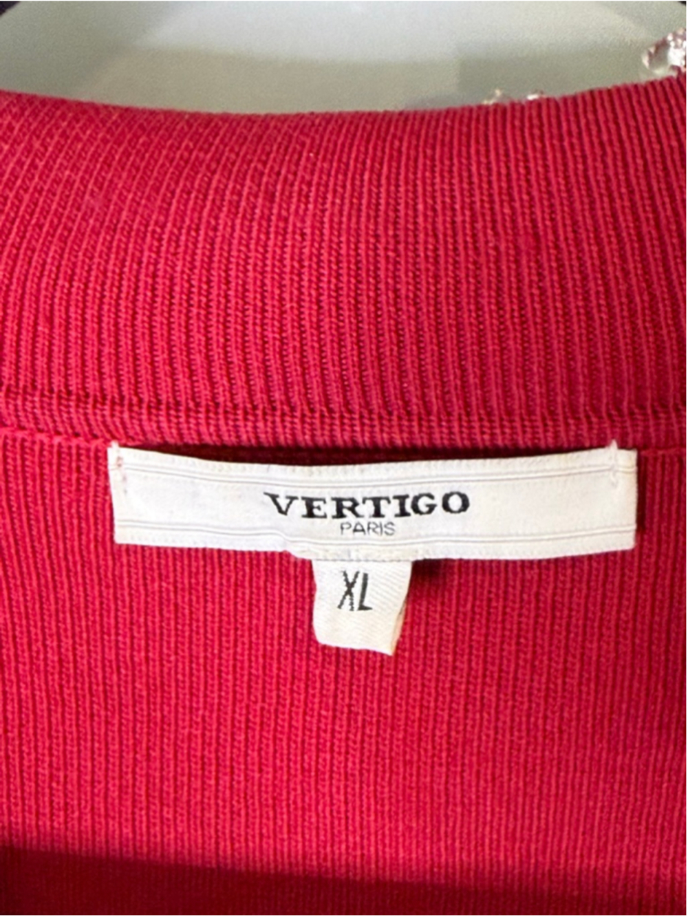 Women's VERTIGO PARIS Red Sequin Cardigan XL - Picture 6 of 7